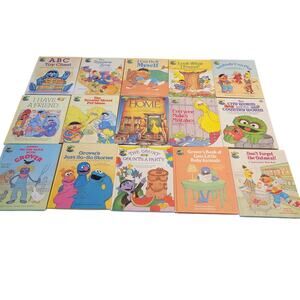 Lot of 15 Sesame Street Book Club Hardcover Books Jim Henson Muppets Vintage